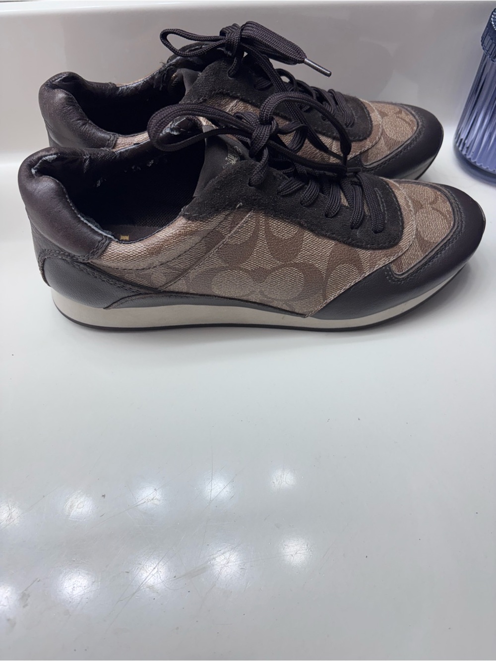 Coach Women’s Brown Signature Runner Sneakers